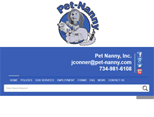 Tablet Screenshot of pet-nanny.com